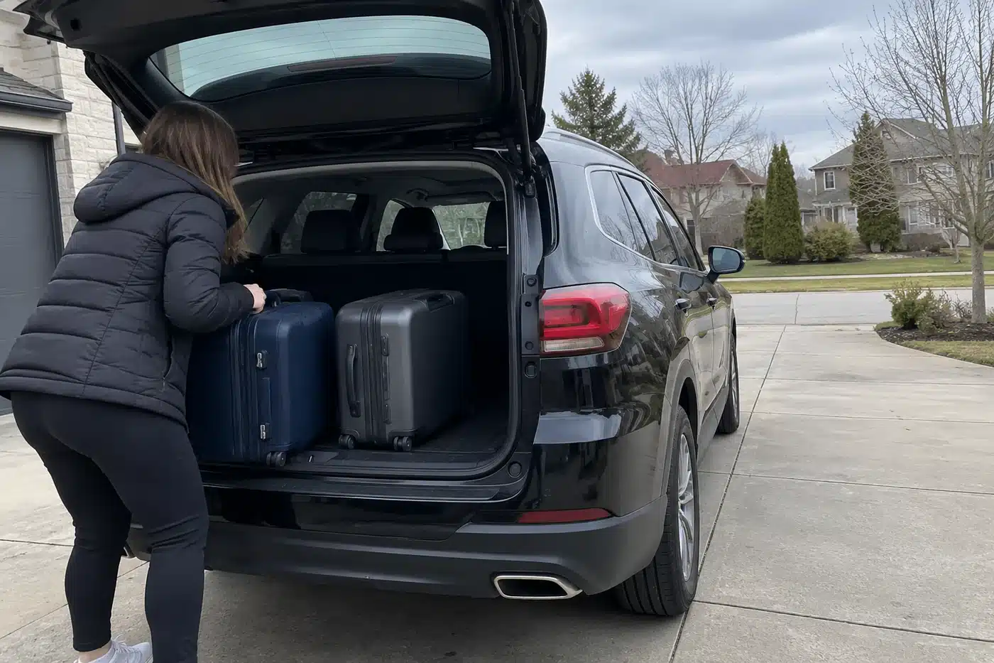 Chauffeur loading luggage for an airport transfer